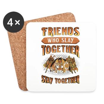 Friends, Who Sthen Together, Stay Together Rpg - Coasters (set of 4) - white - Front