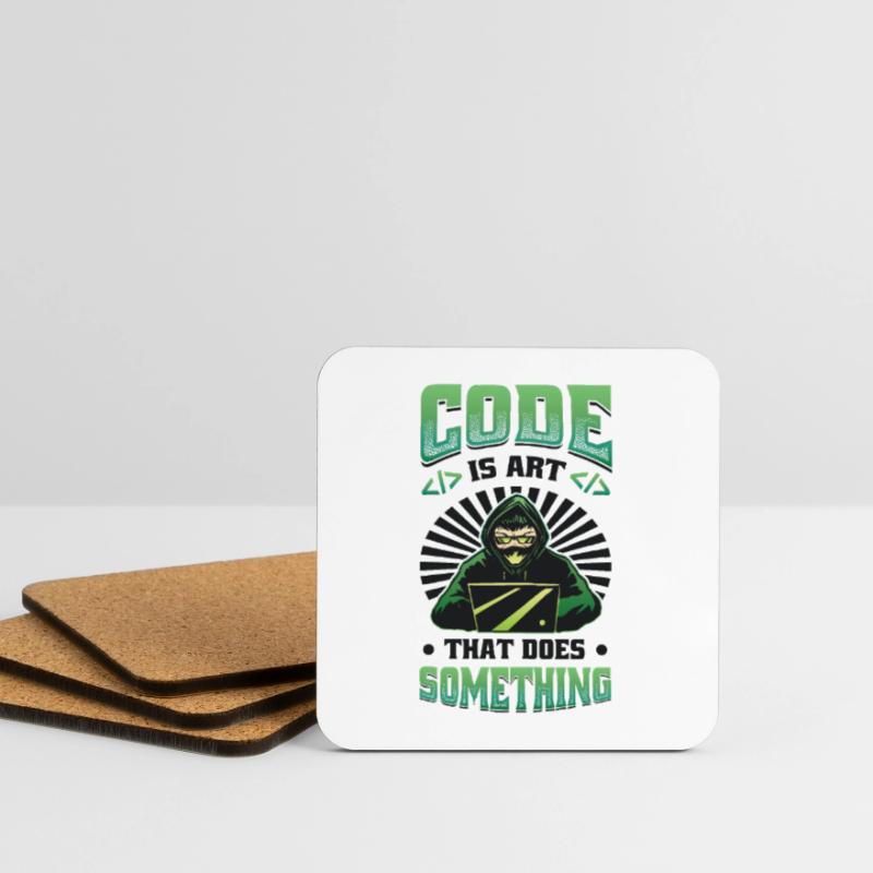 Code is an art that does something programming Coasters (set of 4)