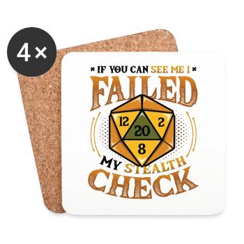 If you can see me, - Coasters (set of 4) - white - Front