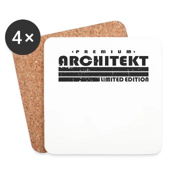 Architekt Limited Edition Lustiges Architekten - Untersetzer (4er-Set) - Weiß - Vorne