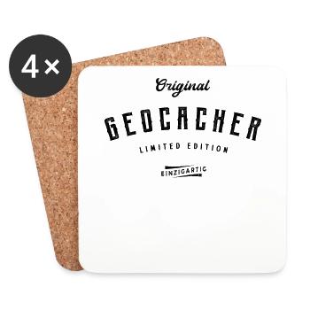 Geocacher Limited Edition Lustiges Geocaching - Untersetzer (4er-Set) - Weiß - Vorne