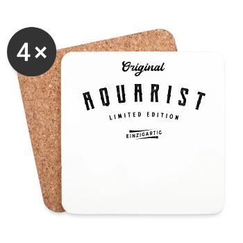 Aquarist Limited Edition Aquarium Lustiges - Untersetzer (4er-Set) - Weiß - Vorne