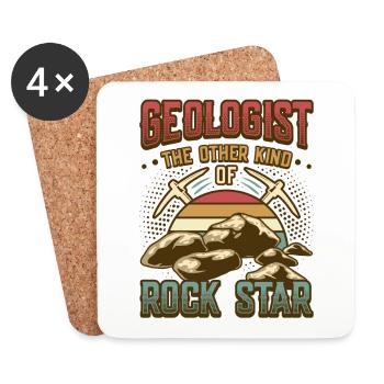 Geologist Geology - Coasters (set of 4) - white - Front