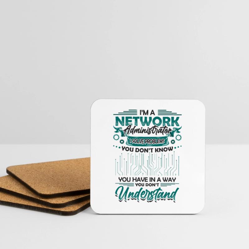 Solve Problems It-support Network Administrator Coasters (set of 4)