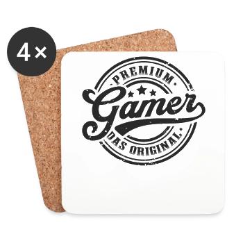 Gamer Original Gaming Lustiges Zocker - Untersetzer (4er-Set) - Weiß - Vorne