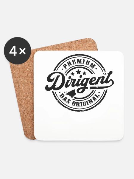 Dirigent Original Lustiges Dirigenten - Untersetzer (4er-Set) - Weiß