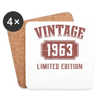 59 Jahre Limited Edition 59. Geburtstag 1963 - Untersetzer (4er-Set) - Weiß - Vorne