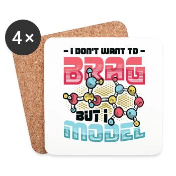 Physical Modeling Funny Physics Lovers - Coasters (set of 4) - white - Front