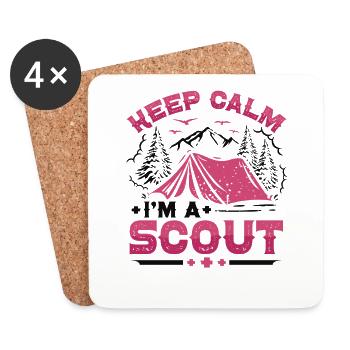 Scout Life Scout Camping Outdoor Scouting - Coasters (set of 4) - white - Front