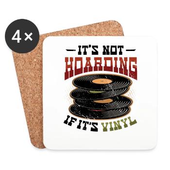 Pas d’accumulation s’il s’agit de vinyle - Dessous de verre (lot de 4) - blanc - Devant