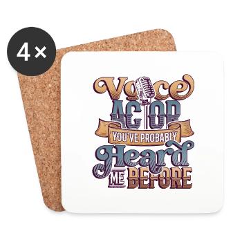 Voice Actor Youve Probably Heard Me Before Voice - Untersetzer (4er-Set) - Weiß - Vorne