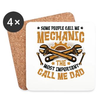 Mechanic The Most Important Call Me Dad - Coasters (set of 4) - white - Front