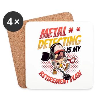 Metalldetektion Ist Mein Ruhestandsplan - Untersetzer (4er-Set) - Weiß - Vorne