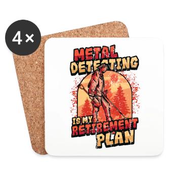 Metalldetektion Ist Mein Ruhestandsplan. - Untersetzer (4er-Set) - Weiß - Vorne