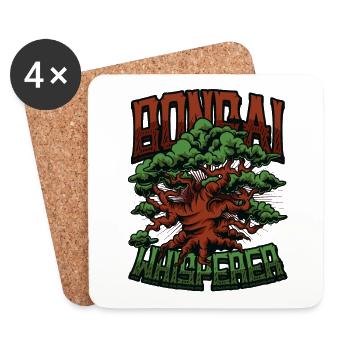 Bonsai whisperer, bonsai tree. - Coasters (set of 4) - white - Front