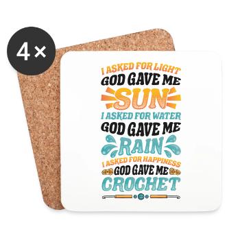 Crochet lucky yarns - Coasters (set of 4) - white - Front
