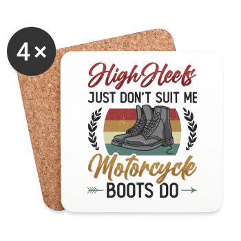 Sexy Motorrad Frauen, Bikerinnen. - Untersetzer (4er-Set) - Weiß - Vorne