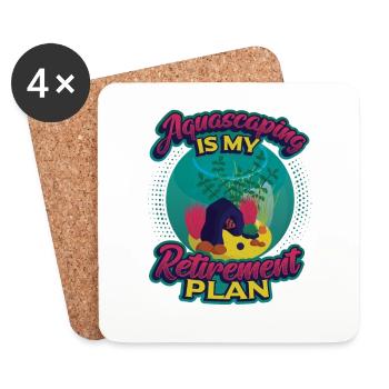 L’aquascaping est mon plan de retraite Aquariophile - Dessous de verre (lot de 4) - blanc - Devant