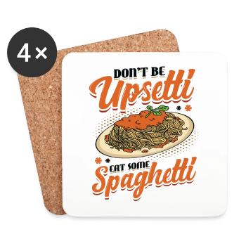 Seien Sie Nicht Böse, Essen Sie Spaghetti. - Untersetzer (4er-Set) - Weiß - Vorne