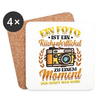 Photo return ticket past photographer. - Coasters (set of 4) - white - Front