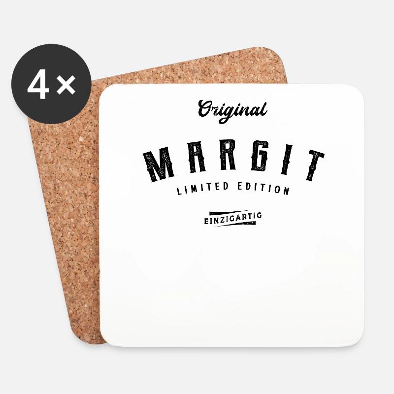 Margit Limited Edition - Untersetzer (4er-Set) - Weiß