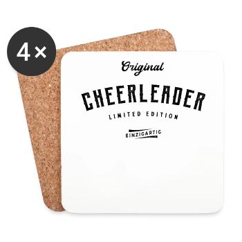Cheerleader Limited Edition Lustiges Cheerleading - Untersetzer (4er-Set) - Weiß - Vorne