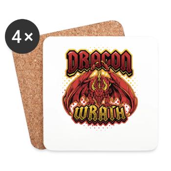 Drachenzorn, Drachenliebhaber. - Untersetzer (4er-Set) - Weiß - Vorne