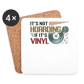Pas de thésaurisation s’il s’agit de vinyle. - Dessous de verre (lot de 4) - blanc - Devant