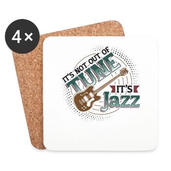 Es Ist Nicht Verstimmt, Es Ist Jazz - Jazz Band. - Untersetzer (4er-Set) - Weiß - Vorne
