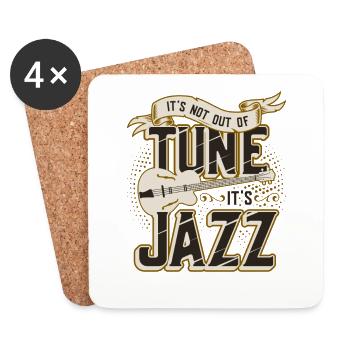 Es Ist Nicht Verstimmt, Es Ist Jazz - Jazz Band. - Untersetzer (4er-Set) - Weiß - Vorne