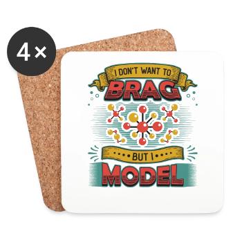 Physical Modeling, Funny Physics Lovers - Coasters (set of 4) - white - Front