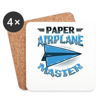 Papierflieger Master. - Dessous de verre (lot de 4) - blanc - Devant