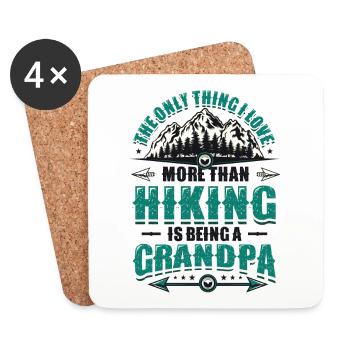 Grand-père errant dans la montagne. - Dessous de verre (lot de 4) - blanc - Devant