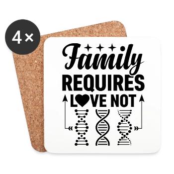 Familie Braucht Liebe Nicht Genetische Selektion - Untersetzer (4er-Set) - Weiß - Vorne