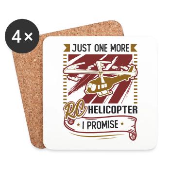 Nur Noch Ein Rc-hubschrauber, Ich Verspreche. - Untersetzer (4er-Set) - Weiß - Vorne
