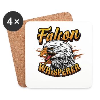 Falkenflüsterer-bussard. - Untersetzer (4er-Set) - Weiß - Vorne