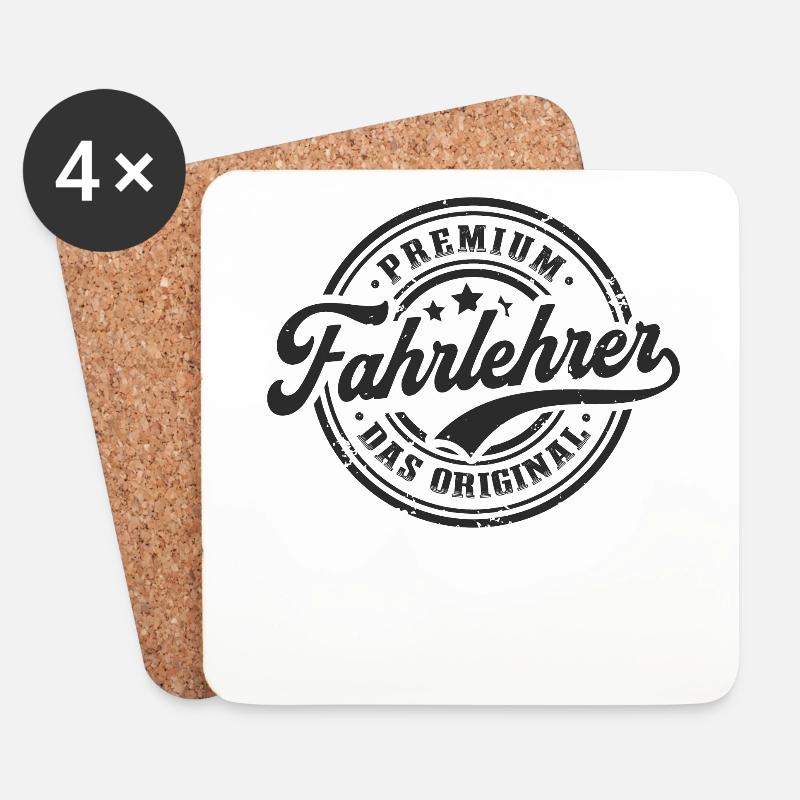 Fahrlehrer das Original - Untersetzer (4er-Set) - Weiß