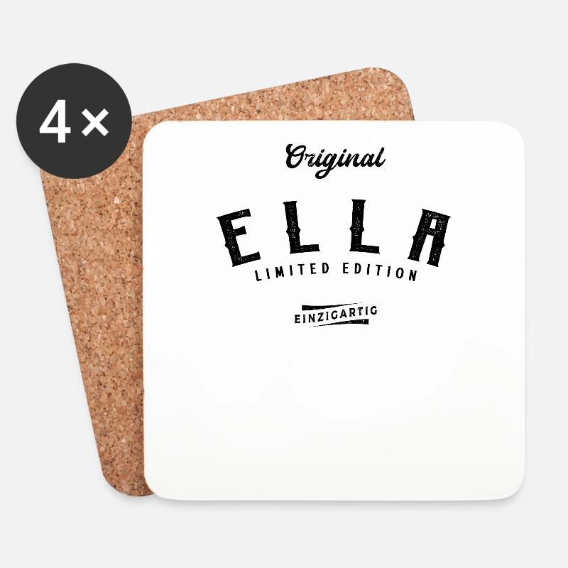 Ella Limited Edition - Untersetzer (4er-Set) - Weiß