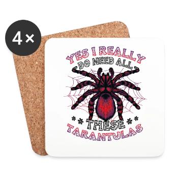 Yes, I really need all these tarantulas - Coasters (set of 4) - white - Front