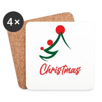 It s Christmas Time - Untersetzer (4er-Set) - Weiß - Vorne