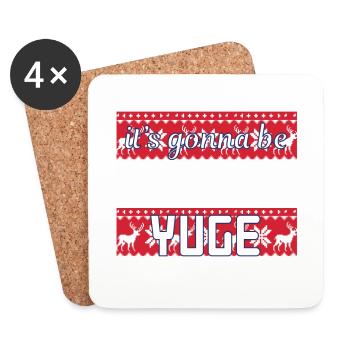 Ça va être yuge - Dessous de verre (lot de 4) - blanc - Devant