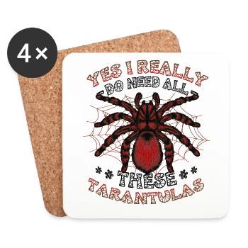 Yes, I really need all these tarantulas - Coasters (set of 4) - white - Front