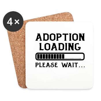 Adoption load please wait load adoption day - Coasters (set of 4) - white - Front
