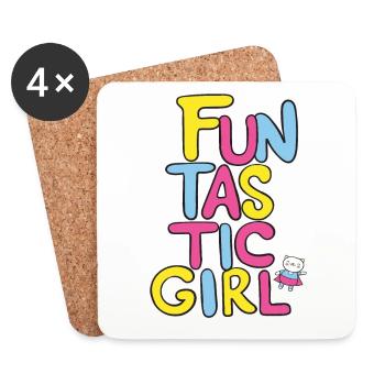 Funtastic Girl Outfit - Coasters (set of 4) - white - Front