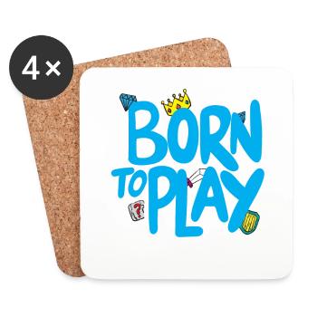 Born to Play Spiele Outfit - Untersetzer (4er-Set) - Weiß - Vorne