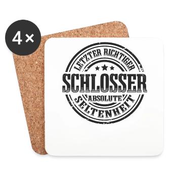 Schlosser Schlosserei Schlossermeister - Untersetzer (4er-Set) - Weiß - Vorne