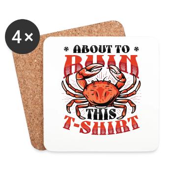 À propos de ruiner ce t-shirt mangeur de crabe - Dessous de verre (lot de 4) - blanc - Devant
