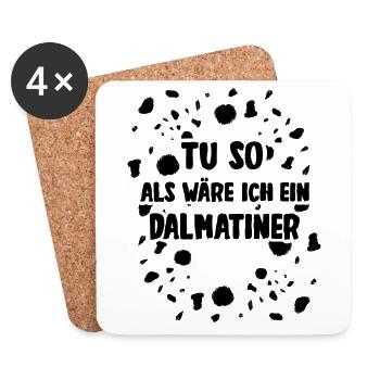 Dalmatiner Kostüm Lustige Verkleidung - Untersetzer (4er-Set) - Weiß - Vorne