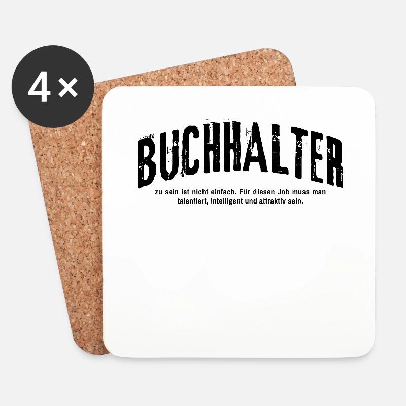 Buchhalter Finanzbuchhalter Lustiges Buchhaltung - Untersetzer (4er-Set) - Weiß