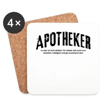Apotheker zu sein ist nicht einfach Lustiges - Untersetzer (4er-Set) - Weiß - Vorne